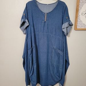 Boxy Denim Dress